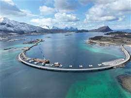 An Implenia bridge project connecting Engeløya in Steigen, Norway. (Image: Implenia)