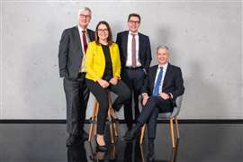 From left to right: Peter Gertsmann, chairman of the management board, Alexandra Mebus, managing director and CHRO, Christian Dummler, managing director and CFO and Fred Cordes, managing director and CFO. 