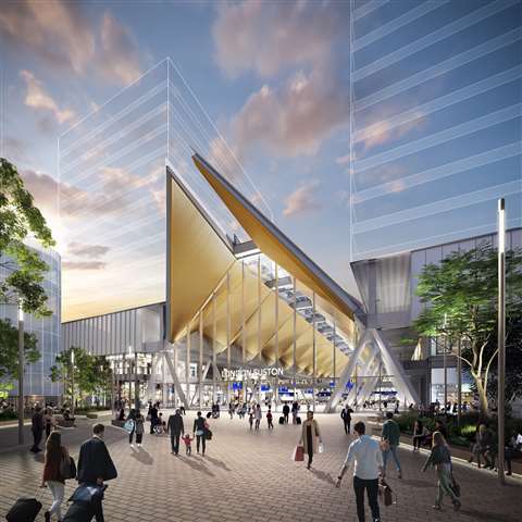 Exterior design for the new HS2 terminus at Euston Station