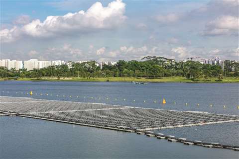 Two floating solar farms in Singapore