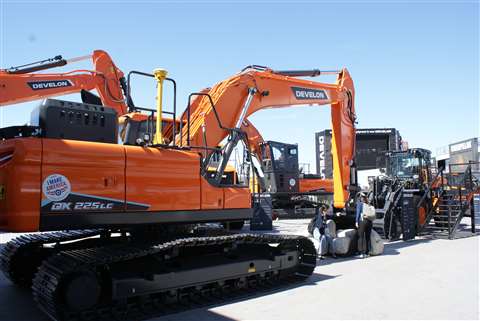 Develon 225LC crawler excavator at ConExpo 2023