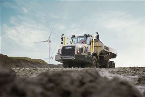 A Rokbak truck at a quarry 